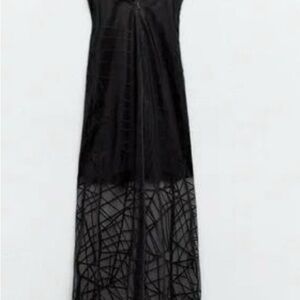 Elegant Black ZARA Slip Dress